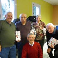 Les 80 ans - de gche à drte, L BROSSARD, R JEULIN, L PAPIN, R LEFRANCOIS et C GAULUPEAU