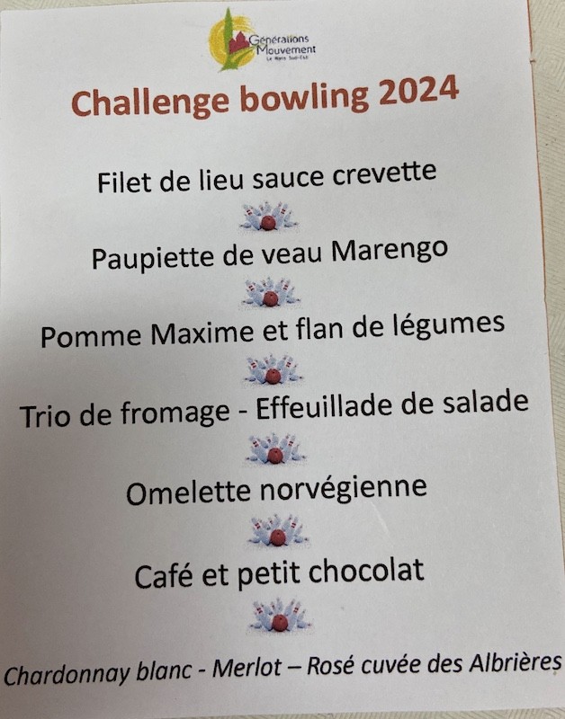 menu bowling