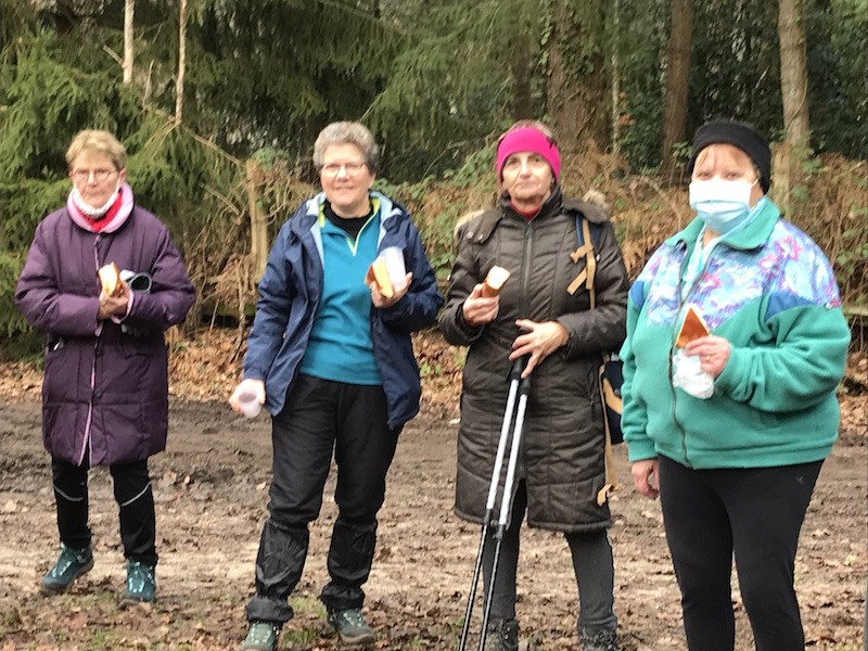 après la marche, le réconfort