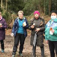 après la marche, le réconfort