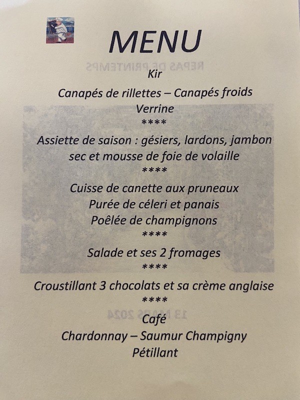 Le menu 