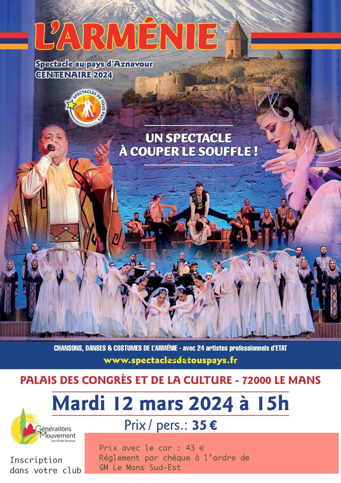 Affiche gm spectacle armenie avec prix car photo 2