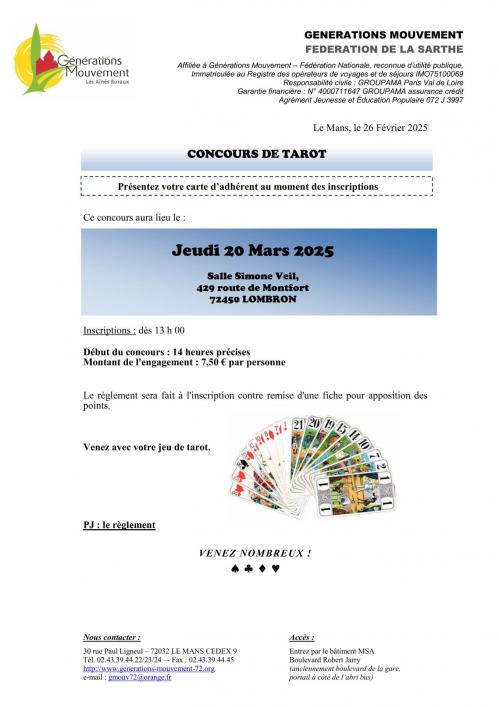 Concours de tarot2025