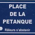 Plaque place de la pétanque